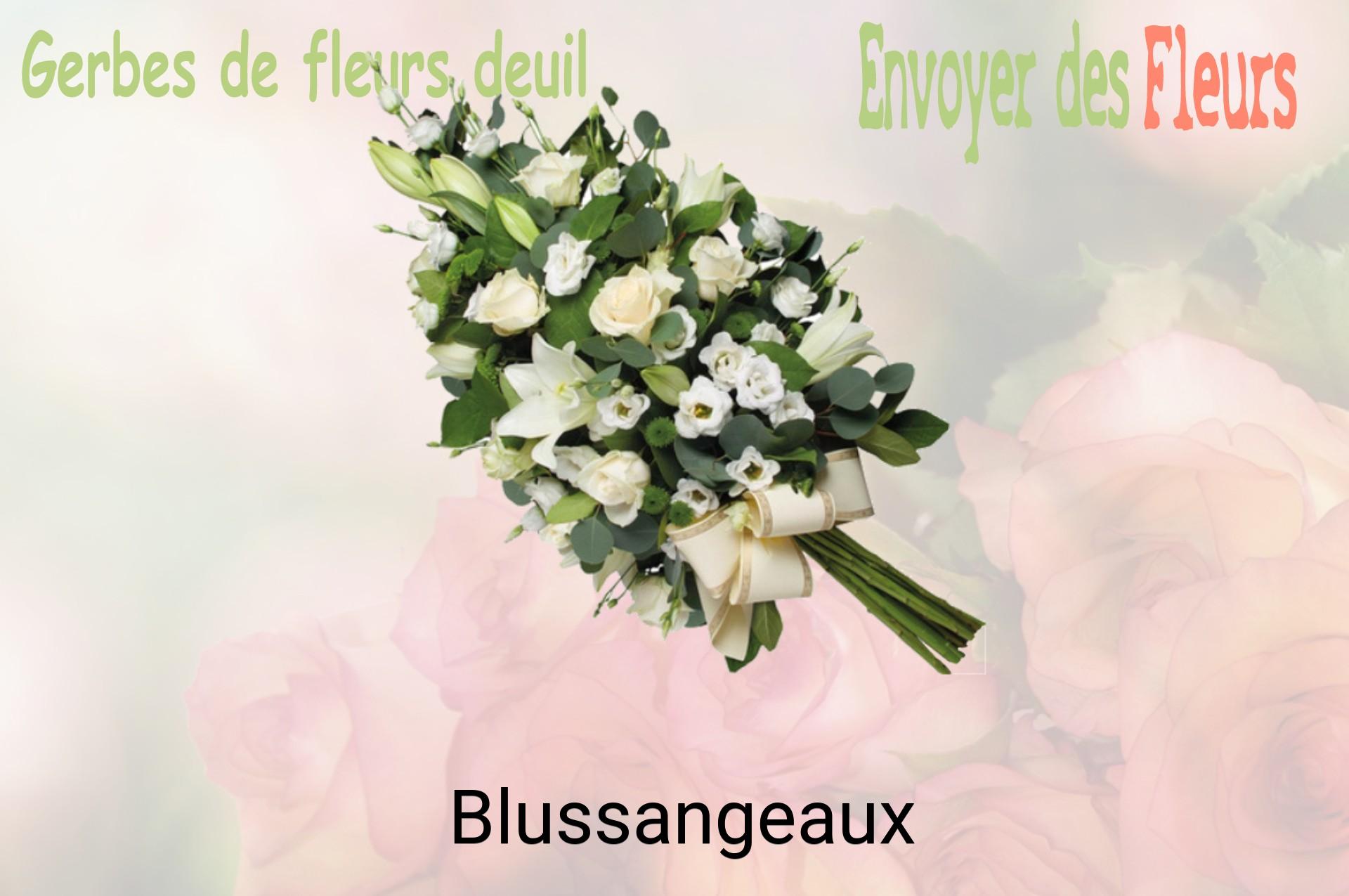 Gerbe de fleurs de deuil livrée à Blussangeaux